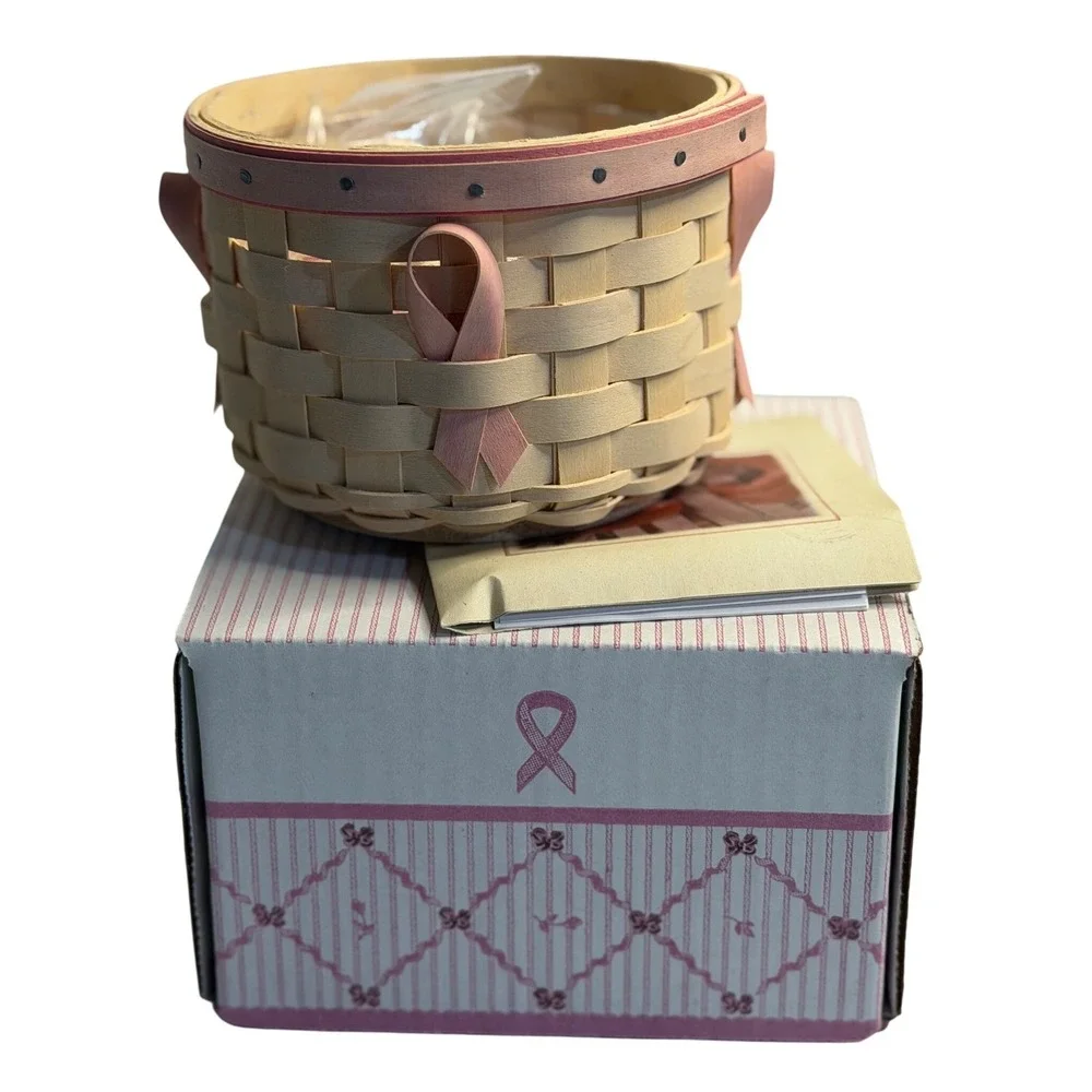 VTG Longaberger Basket‎ Pink Horizon of Hope Breast Cancer Awareness 2006 NIB